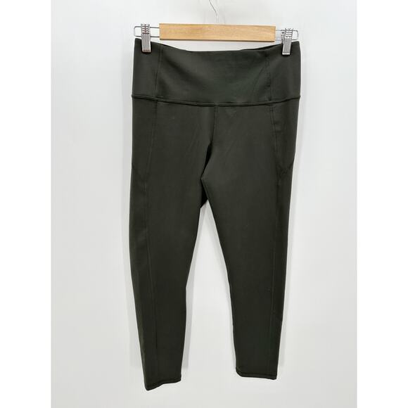Under Armour Forest Green Fitted High Rise Ankle Leggings Womens Size Small - Picture 1 of 7